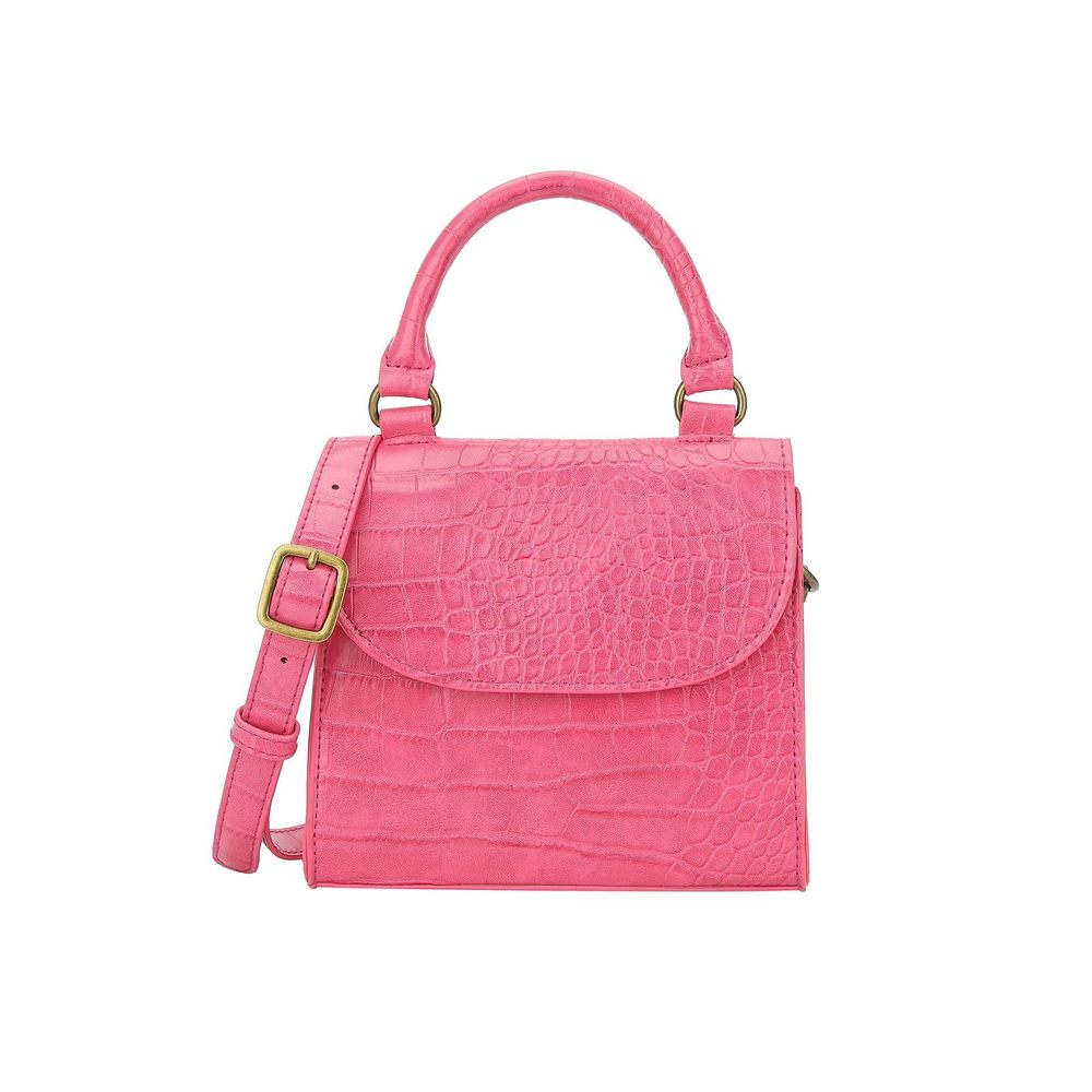 Pink Mini Top Handle Bag Faux Leather Small Crossbody Purse Girls ;)
